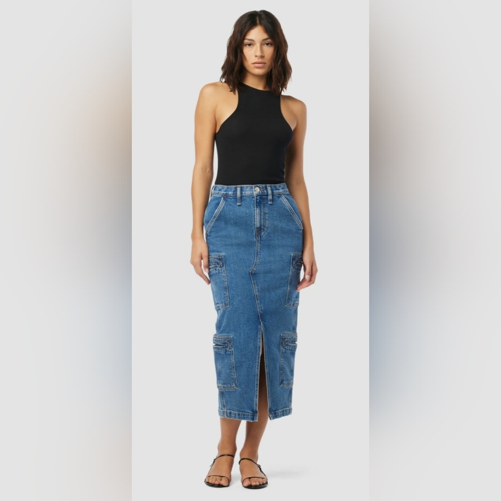 Hudson Reconstructed Skirt w/ Cargo Welt Pockets, New with tag, Size 28